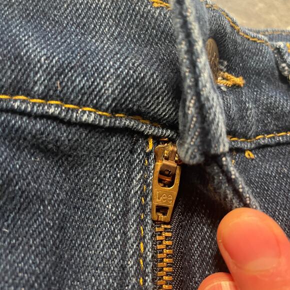 Vintage Lee Riders USA Bootcut Denim Jeans 28x30 (30x32) Western Leather Patch 1 - Picture 4 of 13